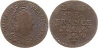 Frankreich, Königreich Liard de France Ludwig XIV., 1643 - 1715, Corbeil -