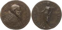 Vatikan Bronzegussmedaille Julius III., 1550-1555, v. Bonzagni, Hilaritas stehend mit Palmzweig u. Füllhorn -