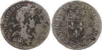Frankreich, Königreich 1/12 Ecu a la mèche longue Ludwig XIV., 1643 - 1715, Aix -