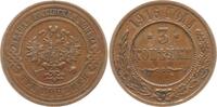 Russland 3 Kopeken Nikolaus II., 1894 - 1917, St. Petersburg -