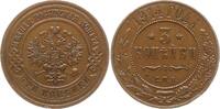 Russland 3 Kopeken Nikolaus II., 1894 - 1917, St. Petersburg -