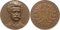 Österreich, Stadt Wien Einseitige Bronzemedaille v. Hartig, Fremdenverkehrsverband, a.d. Komponisten Johann Strauß, 1825 - 1899 -