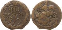 Russland Denga (1/2 Kopeke) Katharina II., 1762 - 1796, Ekaterinburg -