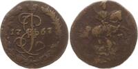 Russland Denga (1/2 Kopeke) Katharina II., 1762 - 1796, Ekaterinburg -
