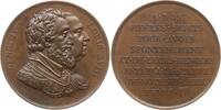 Frankreich, Königreich Bronzemedaille Louis XVIII., 1814-1824, v. Gayrard, a.d. Restaurierung der Statue für Henri IV. -