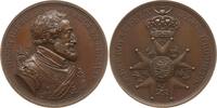 Frankreich, Königreich Bronzemedaille Louis XVIII., 1814-1824, v. Droz u. Puymaurin, auf den Orden der Ehrenlegion -