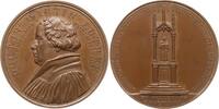 Sachsen, Stadt Wittenberg Bronzemedaille von F. König (bei Schnell: Krüger), auf die Errichtung des Lutherdenkmals -