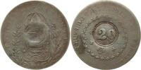 Brasilien 20 Reis auf 40 Reis Pedro II., 1831 - 1889, Rio de Janeiro, Gegenstempel auf 40 Reis von Pedro I. -