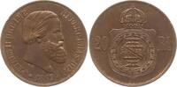 Brasilien 20 Reis Pedro II., 1831 - 1889 -