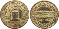 Frankreich, Revolution Vergoldete Bronzemedaille Konföderation der Nationalgarde des Departments Orne am 14. Juli in Alencon -