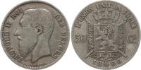 Belgien, Königreich 50 Centimes Leopold II., 1865 - 1909 -