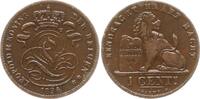Belgien, Königreich 1 Centime Leopold II., 1865 - 1909, flämisch -