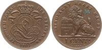 Belgien, Königreich 1 Centime Leopold II., 1865 - 1909, flämisch -