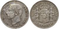 Spanien, Königreich 2 Pesetas Alfonso XII., 1874 - 1885 -