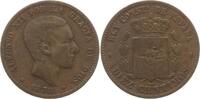 Spanien, Königreich 10 Centimos Alfonso XII., 1874 - 1885 -
