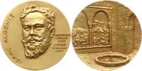 Berühmte Personen - Musiker und Komponisten Vergoldete Bronzemedaille v. Calico, 60. Todestag des spanischen Komponisten Isaac Albeniz, 1860 - 1909 -