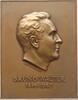 Berühmte Personen - Musiker und Komponisten Einseitige Bronzeplakette v. Grienauer, a.d. Tod des Dirigenten Bruno Walter Schlesinger, 1876 - 1962 -