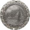 Köln, Stadt Große einseitige Weißmetallmedaille 78. Deutsche Leichtathletik-Meisterschaften, Ansicht Dom und Rheinbrücke -