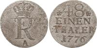 Brandenburg-Preußen 1/48 Taler 1776 A Friedrich II., 1740 - 1786, Berlin, Beizeichen Rosetten Sehr schön