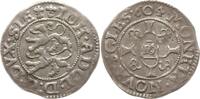 Schleswig-Holstein-Gottorp 1/16 Taler (Doppelschilling) Johann Adolf, 1590 - 1616, Steinbek, Vs. - Umschrift endet mit SLE -