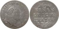 Brandenburg-Preußen 1/6 Taler 1764 B Friedrich II., 1740 - 1786, Breslau Schön - sehr schön, Prägeschwächen