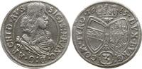 RDR, Haus Habsburg, Tirol 3 Kreuzer Erzherzog Sigismund Franz, 1663 - 1665, Hall -