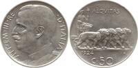 Italien, Königreich 50 Centesimi Vittorio Emanuele III., 1900 - 1946, glatter Rand, corno liscio (RRR) -