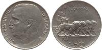 Italien, Königreich 50 Centesimi Vittorio Emanuele III., 1900 - 1946, glatter Rand, corno liscio -