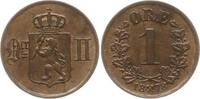 1 Öre 1878 Norwegen Oskar II., 1872 - 1905, Kongsberg Vorzüglich, kleine Stempelfehler, min. Kr.