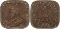 Straits Settlements 1 Cents George V., 1910 - 1936 -