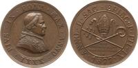 Vatikan Bronzemedaille Pius IX., 1846-1878, ohne Signatur, auf sein 50. Bischofsjubiläum -