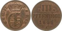 Mecklenburg-Strelitz, Großherzogtum 3 Pfennig Georg, 1816 - 1860 -