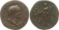 Römische Kaiserzeit Sesterz Vespasian, 69 - 79, Rom, belorb. Kopf n.r. / Pax n.l., hält Zweig und Füllhorn -