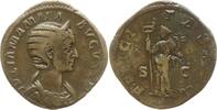 Römische Kaiserzeit Sesterz Julia Mamaea, 222 - 235, Felicitas steht n.r., hält Caduceus und Füllhorn -