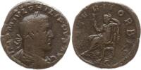 Römische Kaiserzeit Sesterz Philippus I. Arabs, 244 - 249, Securitas sitzt n.l., hält Zepter i.d. r. Hand -