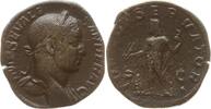 Römisches Kaiserreich Sesterz Severus Alexander, 222-235, Jupiter mit Blitzbündel und Zepter, davor Kaiser -