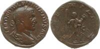 Römische Kaiserzeit Sesterz Philippus I. Arabs, 244 - 249, Fides steht nach links, hält Standarte und Zepter -