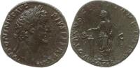 Römische Kaiserzeit Sesterz Antoninus Pius, 138 - 161, Rom, stehender Kaiser n.l., opfert über Tripod -