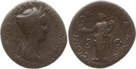 Römische Kaiserzeit Sesterz Sabina, Gattin des Hadrian, Concordia steht n.l., hält Patera und ein Füllhorn -
