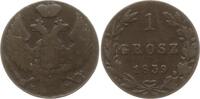 Polen unter Russland 1 Grosz Nikolaus I., 1825 - 1855, Warschau -