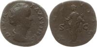 Römische Kaiserzeit As Faustina I, Diva, Vesta steht n.l. hält Fackel und Palladium -