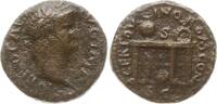 Römische Kaiserzeit Semis Nero, 54 - 68, Rom, Urne, Kranz und S (Wertangabe) auf Tisch, darunter Diskus -