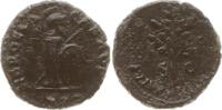 Römische Kaiserzeit Quadrans Nero, 54 - 68, Rom, Olivenzweig / Säule mit Helm, Speer und Schild -