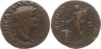 Römische Kaiserzeit As Nero, 54 - 68, Lugdunum (Lyon), Genius steht n.l., opfert aus Patera über Altar -