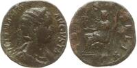 Römische Kaiserzeit Sesterz Julia Mamaea, 222 - 235, Venus sitzt n.l., hält Statuette und Zepter -