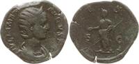 Römische Kaiserzeit Sesterz Julia Mamaea, 222 - 235, Vesta steht n.l., hält Patera und Speer -