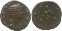 Römische Kaiserzeit Sesterz Julia Mamaea, 222 - 235, Vesta steht n.l., hält Palladium und Zepter -