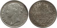 Indien, East India Company 1 Rupie 1840 WW Victoria, 1837 - 1901, W.W. am Halsabschnitt Sehr schön - vorzüglich, feiner Kr., etwas gereinigt