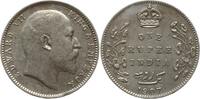 Indien 1 Rupie Edward VII., 1901 - 1910 -