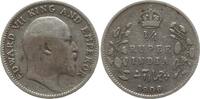 Indien 1/4 Rupie Edward VII., 1901 - 1910 -